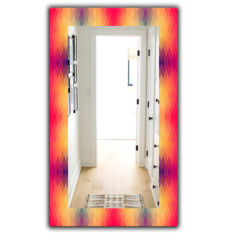 Miroir mural sans cadre 8 colourfields triangulaire, H 39,4 po x l 29,5 po