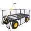 Les chariots de jardin BIG Wagon Cart facilitent le transport du bois de chauffage jaune et noir. La charge statique maximale est de 880 lb.
