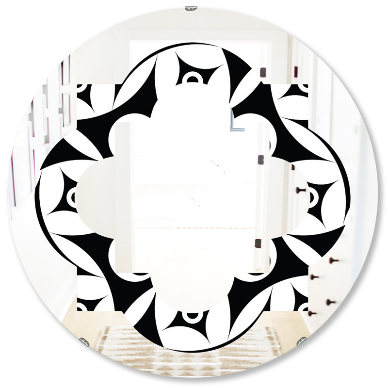 Miroir mural Quatrefoil, H 31,5 po x l po
