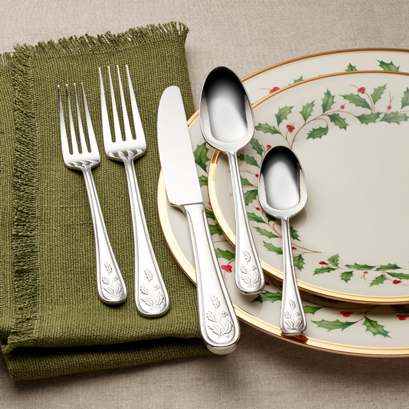  Holiday 65-Piece Flatware Set