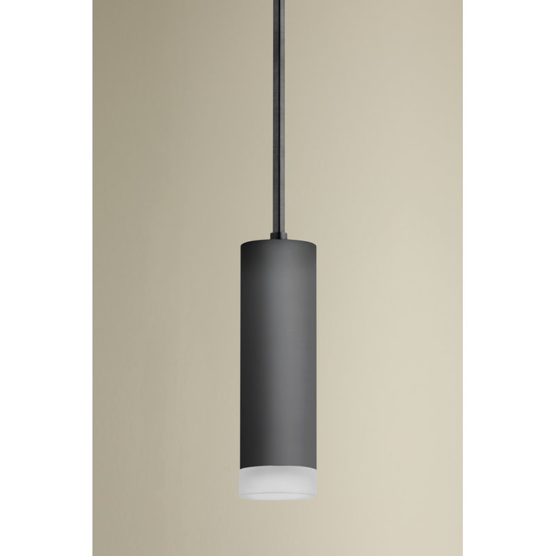 Luxe 1 - Light LED Pendant, 59.25" H x 3.5" W x 3.5" D, Satin Black, 25 W