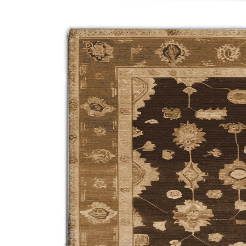 Tapis intérieur et extérieur brun Overdyed, Rectangle 4pi x 6 pi