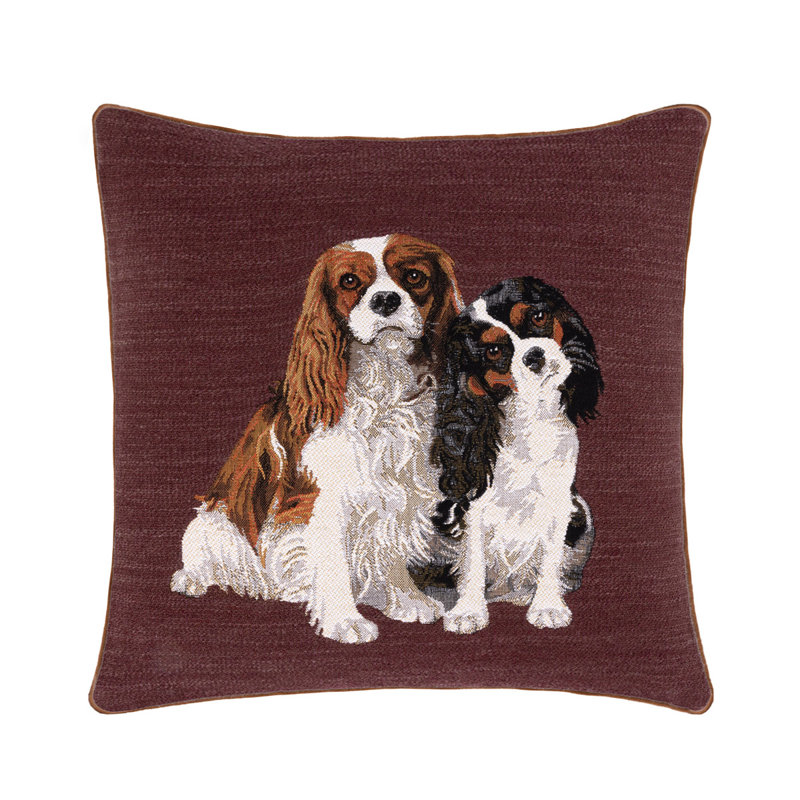 Charlies Decorative Pillow, Brown/White/Black