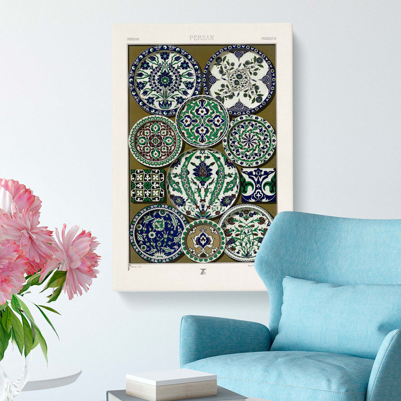 A Persian Pattern by Albert Racinet - Wrapped Canvas Print, 91cm H x 60cm W x 3cm D
