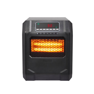 Chaufferette à télécommande infrarouge électrique portative avec ventilateur à DEL 1 500 Watts