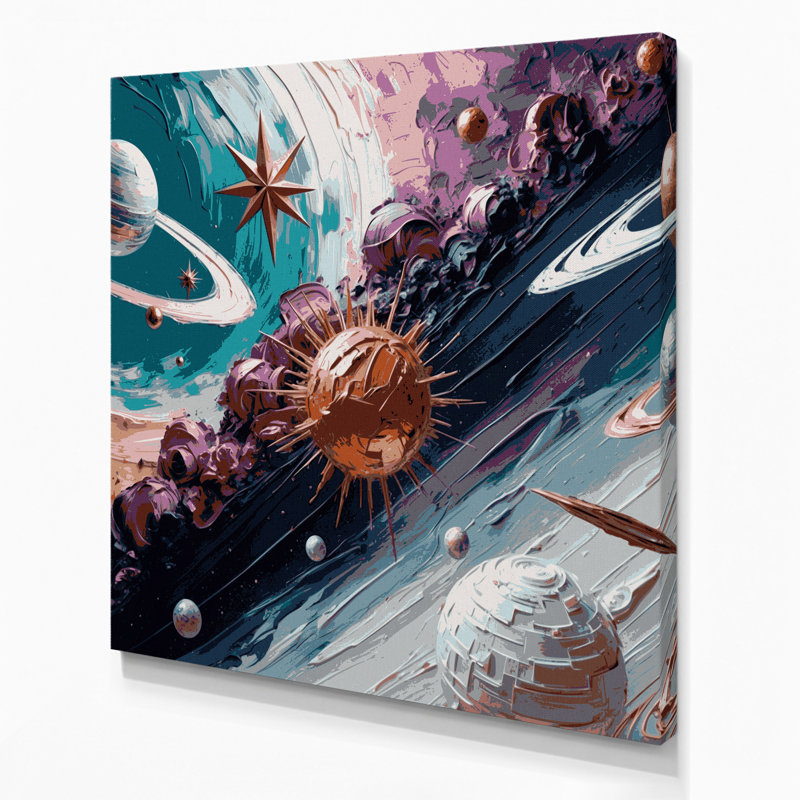 Art mural sur toile gris, 32" H x 32" W