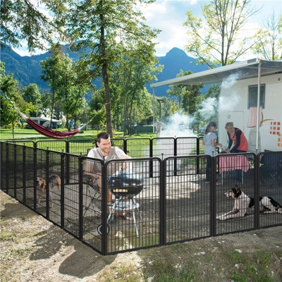 100cm H 6 Panel Metal Exercise Pen With Door