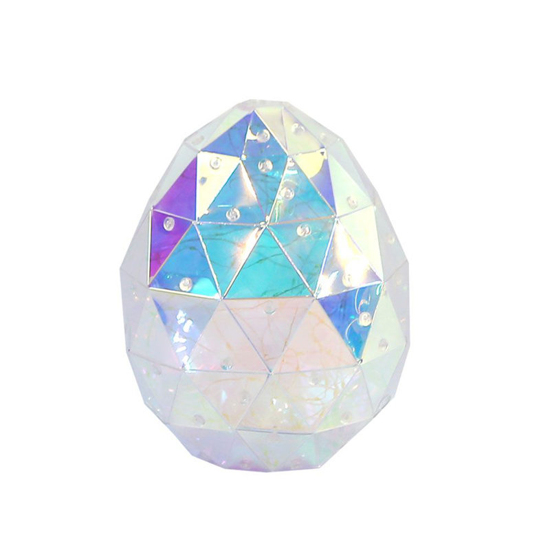 Œuf de Pâques prismatique irisé 8 po
