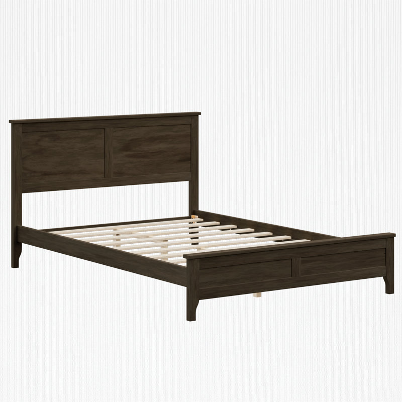 Solid Wood Standard Bed, Full, Espresso