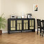 Buffet en rotin avec 4 portes