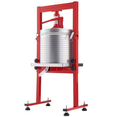 Hydraulic Fruit Wine Press, 7.93Gal/30L, Stainless Steel Heavy Duty Manual Juice Maker, Cider Apple Grape Vegetable Crusher, Cheese/Tincture/Herbal Press, with 2 Filter Bags, for Kitchen Home