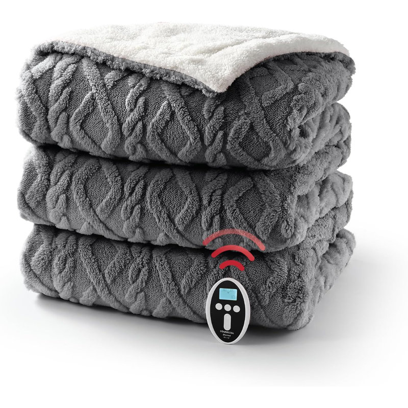 Jeté chauffant, couverture chauffante en sherpa chauffant