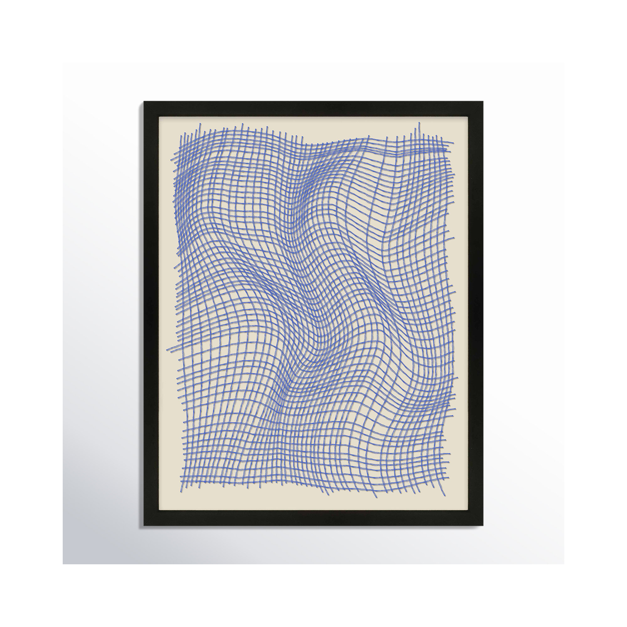 Netting 3 by Jacques Pilon, Black Single Structure Framed Paper, 50" H x 40" W x 1.25" D
