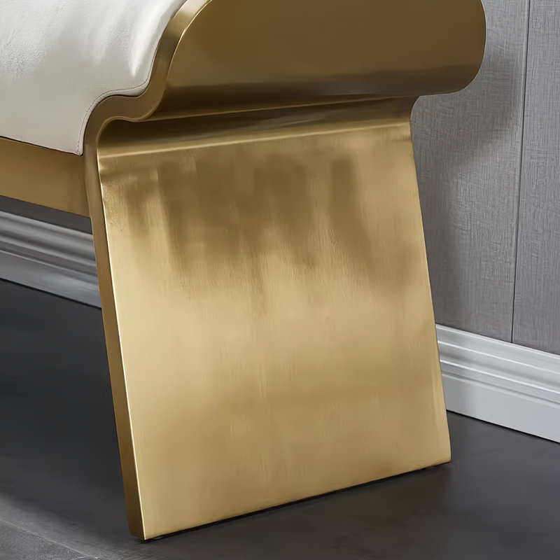 Banc de bout de chambre Italian Luxe Home, H 17,71 po x l 70,86 po x P 14,17 po