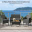 Patio Conversation Set with Cushions for Porch-644178242-644178241