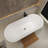 J24-55B Free Standing Tub 55" x 27.5" Deep Soaking Bath Tub Freestanding Bathtub Black Soaker Tub