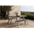 Pangea Home Jack Modern Outdoor Anodized Aluminum 3-piece Dining Set With Polyresin Slats & Adjustable Feet