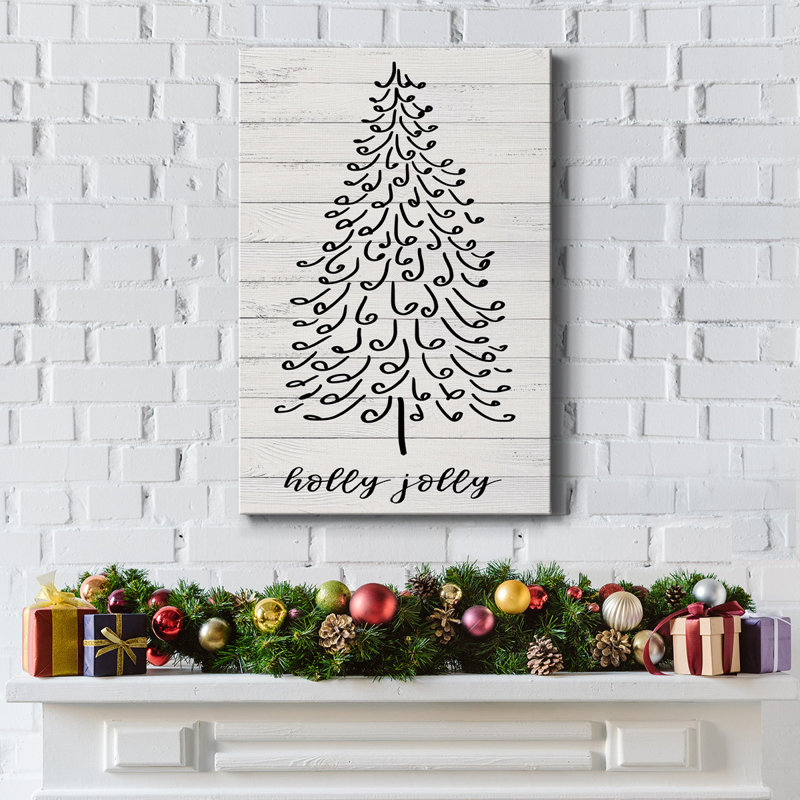 Holly Jolly - Toile tendue avec châssis, H 60 po x l 40 po x P 1,5 po