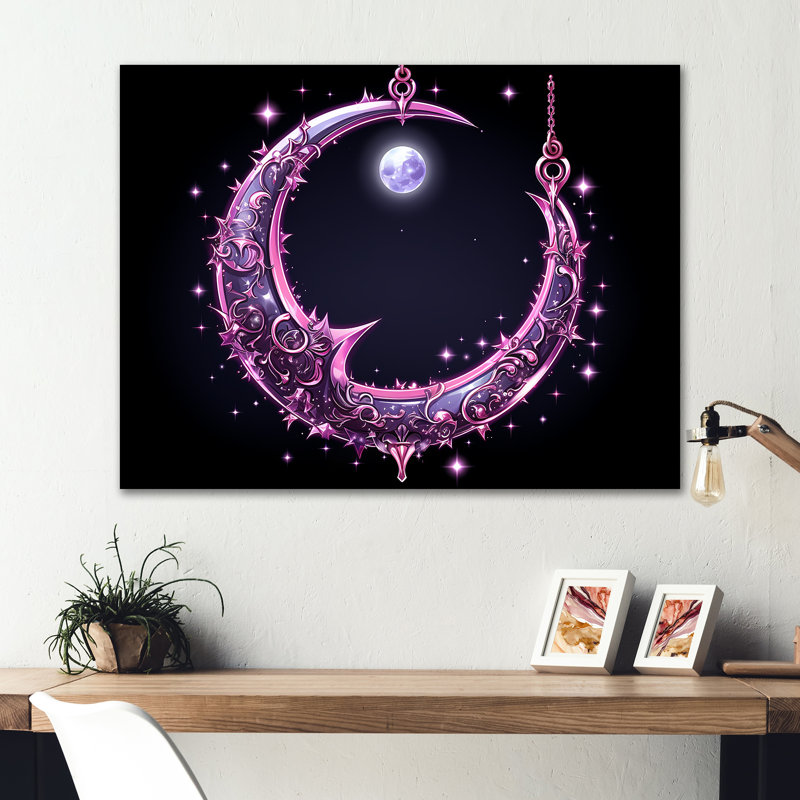 Art mural en métal Moon Moon, H 12 po x l 20 po x P 1 po