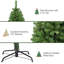 Arbre de Noël artificiel à charnière en PVC avec support en métal, vert-1524045998