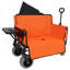 Chariot pliant 3 en 1 avec banquette et plateau de table rabattable à l'arrière, capacité de 500 lb, roues tout-terrain pour une utilisation polyvalente-124641920