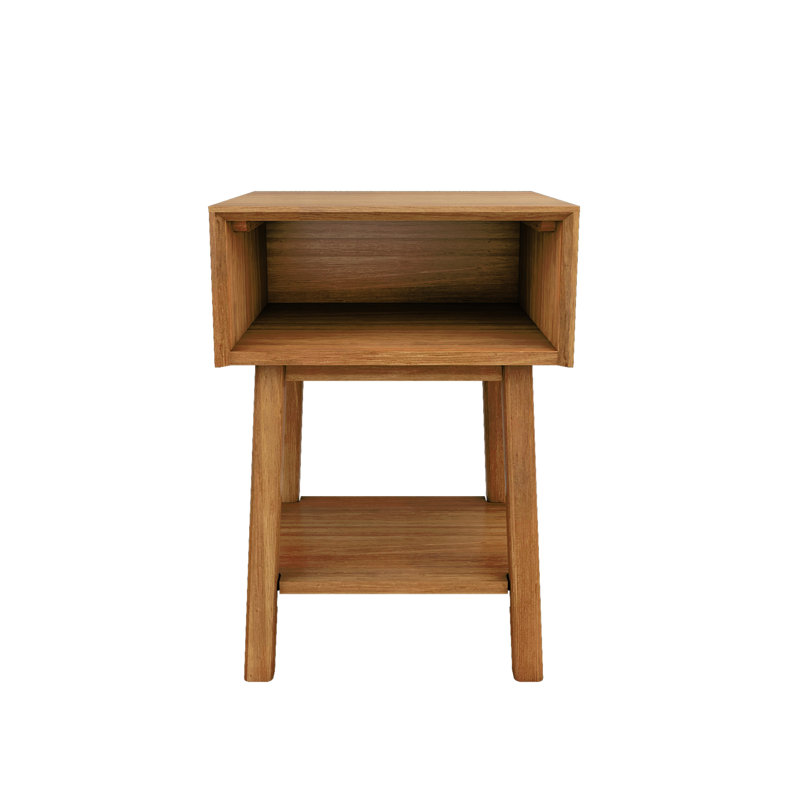 Ladora Solid Wood Nightstand, Brown