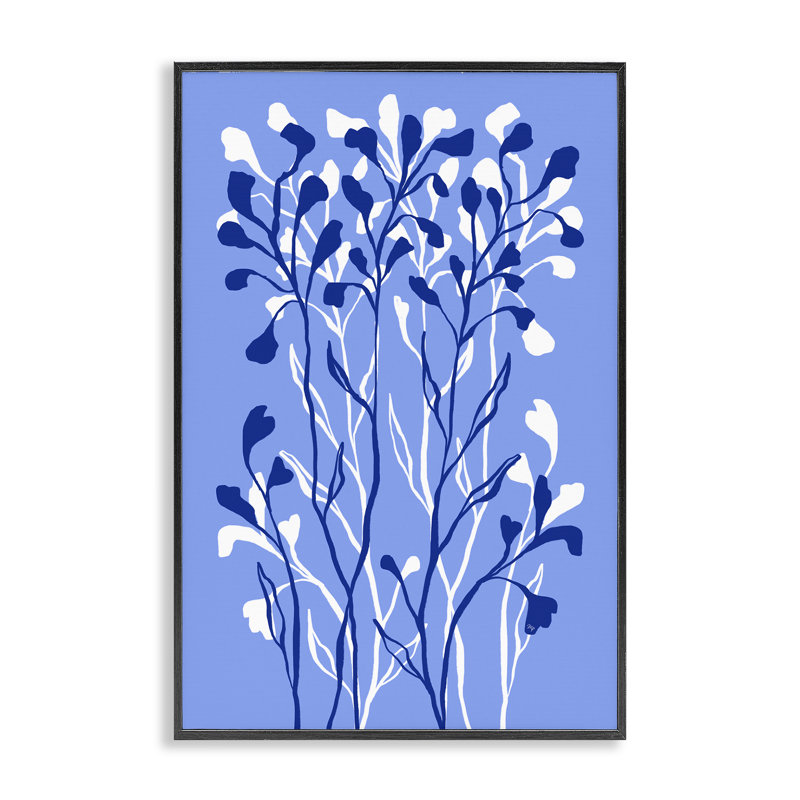  Art de la giclée bleue encadrée par Martina Pavlova, H 30 po x l 20 po, Giclée encadrée noir minuit