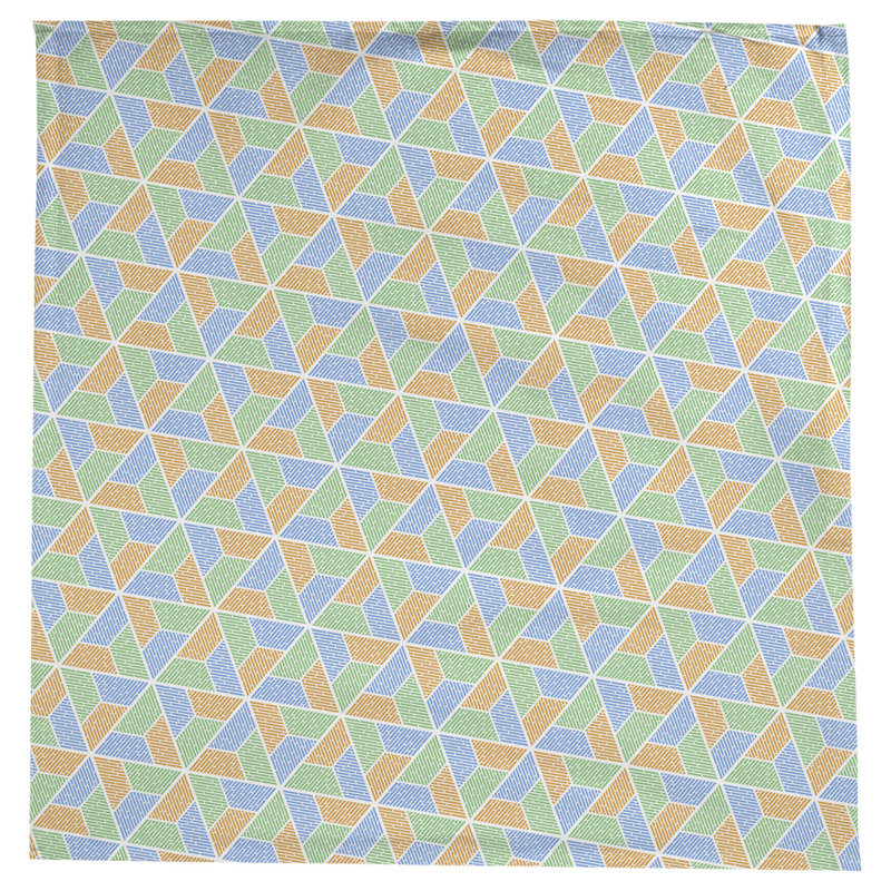 Nappe trapézoïdale Leffel, Vert / orange / bleu