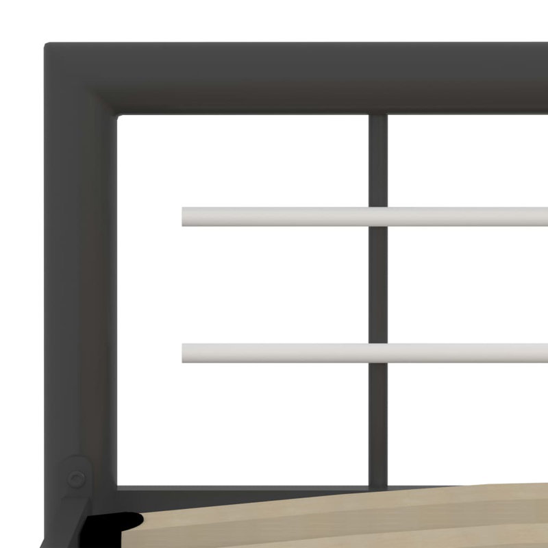 Andelina Metal Bed, grey and white, 180 x 200 cm