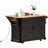 Rustic Rolling Kitchen Island with Drop Leaf, Power Outlet, and Ample Storage on 4 Wheels for Modern Kitchens