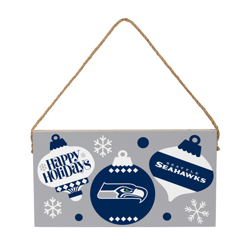 Panneau mural en bois des Fêtes Seattle Seahawks 6 x 11