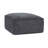 Coerd Charcoal Chenille Basketweave Ottoman