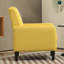 Chaise d'appoint rembourrée en faux lin, fauteuil moderne, structure en bois massif, fauteuil simple, chambre à coucher du salon-2036018975