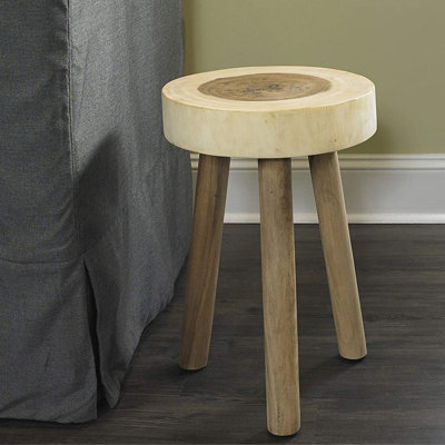 Tabouret d'appoint en bois massif