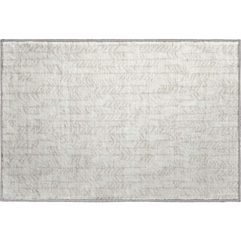 Premium Machine Washable Prisco Ivory Rug, Rectangle 1'8" x 2'6"