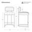 Tabouret de bar moderne 35 po-946906971