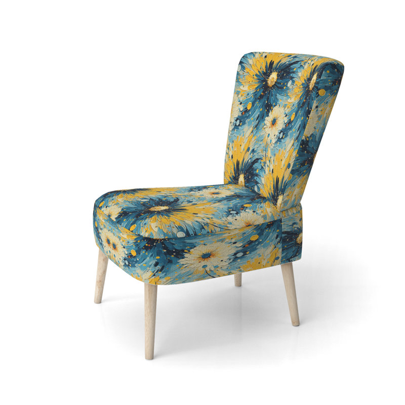 Popart Digital Doodle Explosion - Chaise d'appoint rembourrée contemporaine, chaise d'appoint abstraite moderne