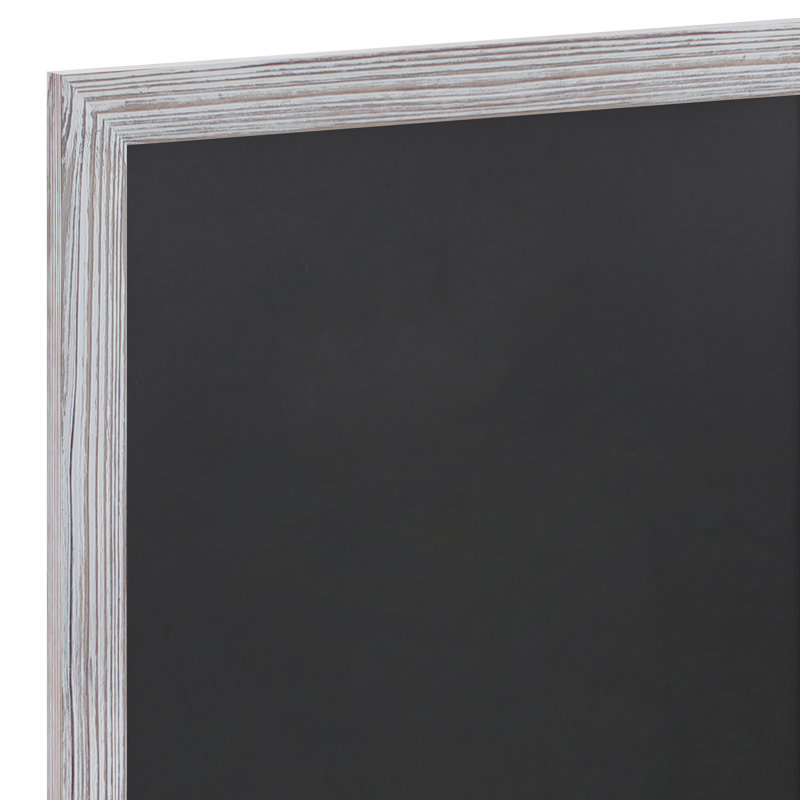 Whitewashed Pine Wood Magnetic Chalkboard Sign 36" x 24"