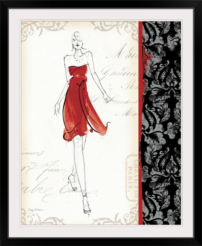«French Couture IV» par Avery Tillmon, impression, H 24 po x l 19 po x P 1,5 po, Toile
