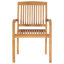 Chaise de patio empilable en teck avec coussin-1360054853-1407841660