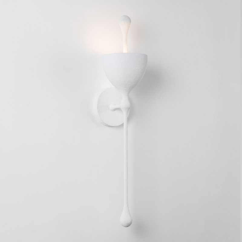 Antalya 1 Light Wall Sconce, Gesso White