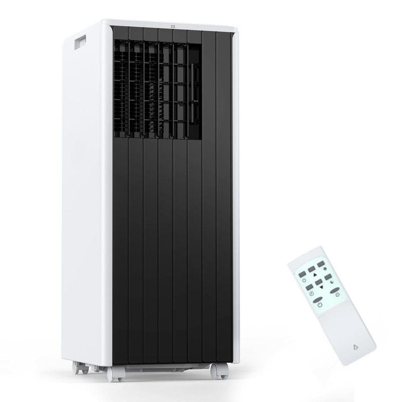 Climatiseur portatif 8 000 BTU - refroidissement / déshumidification / ventilateur 3-en-1 pour télécommande 350SqFt, mode veille 24H, blanc