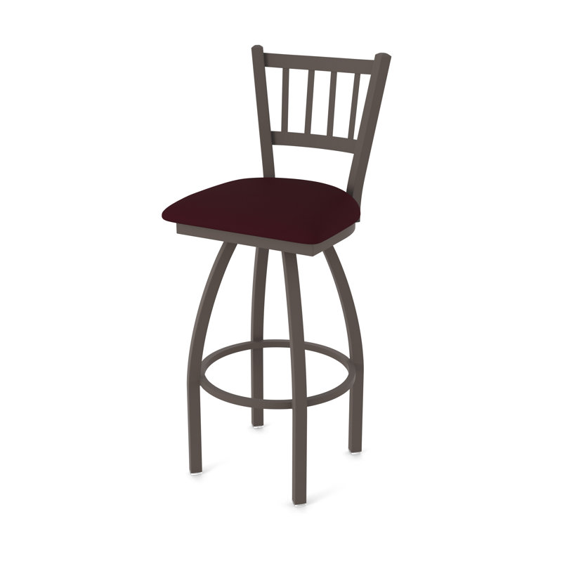 Tabouret pivotant 810 Contessa, Bronze, Vinyle - bordeaux Canter, Tabouret de bar (siège d'une hauteur de 30 po)