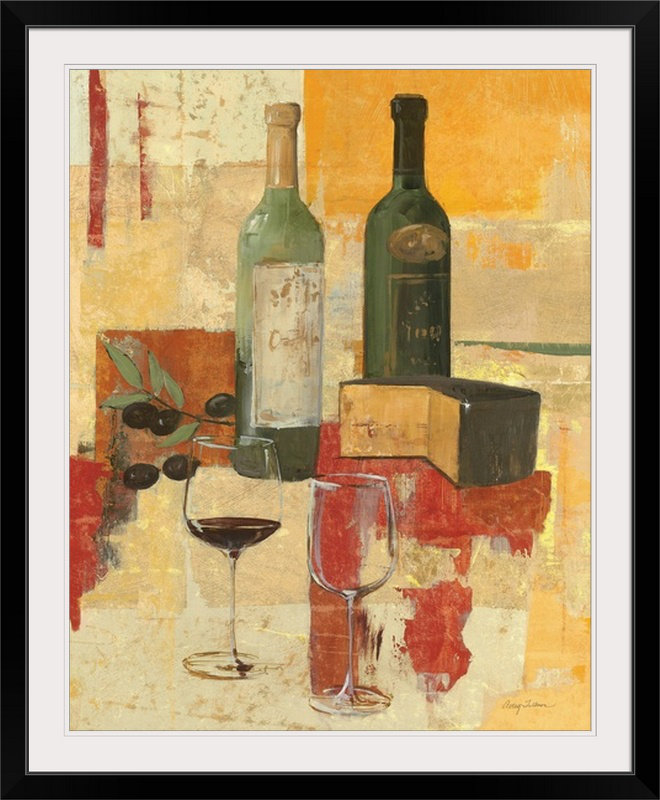 « iii » avery tillmon, reproduction d’art Contemporary Wine Tasting, H 20 po x l 16 po x P 1,5 po, Toile