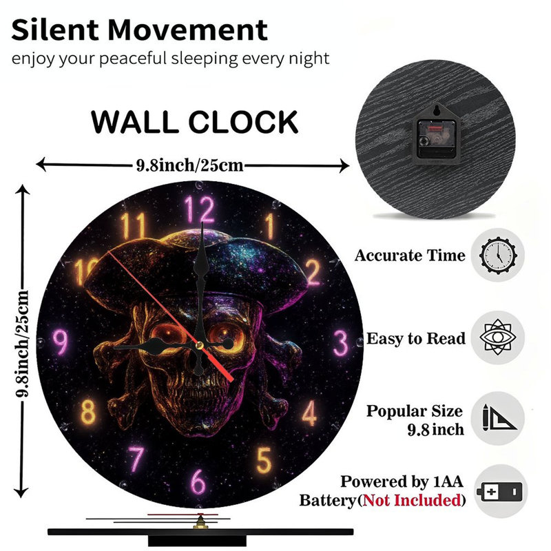 Tête d'horloge effet pirate