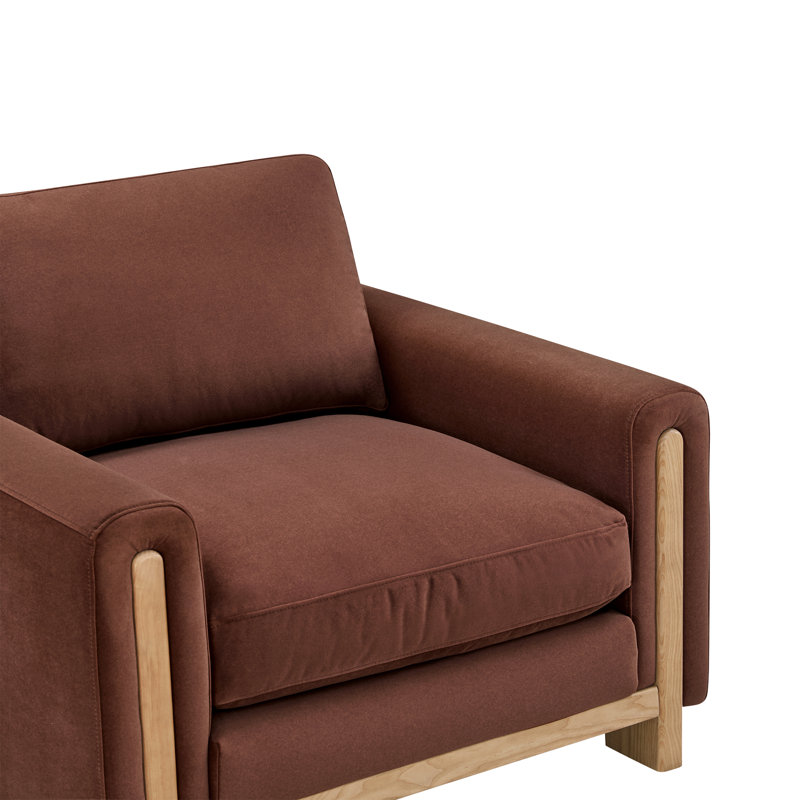 Fauteuil rembourré 43,3 po Adika, Brique