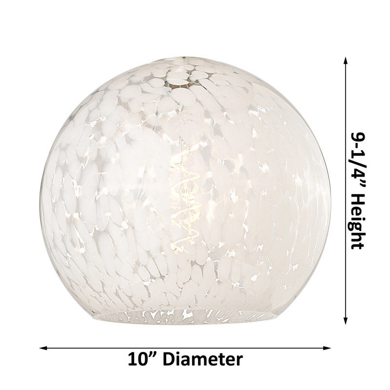 Plafonnier semi-encastré en verre Berfield, Cuivre antique