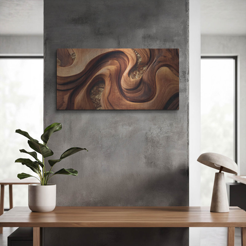  «Wooden Sandunes» par Rich Monet, art mural en métal, 24 po x 12 po, 24 po x 12 po
