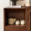 commode de rangement rétro en noyer-477750789