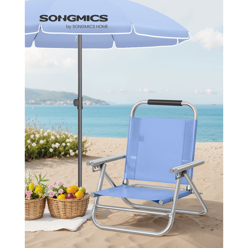Chaquille Folding Beach Chair, Blue